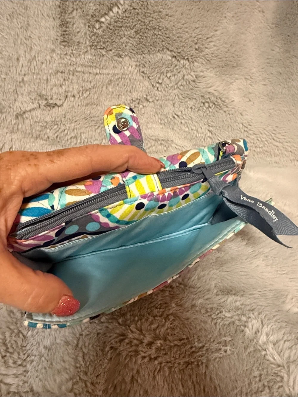Vera Bradley Multicolor Quilted Wallet - Vibrant Floral Medallion - Picture 2 of 5